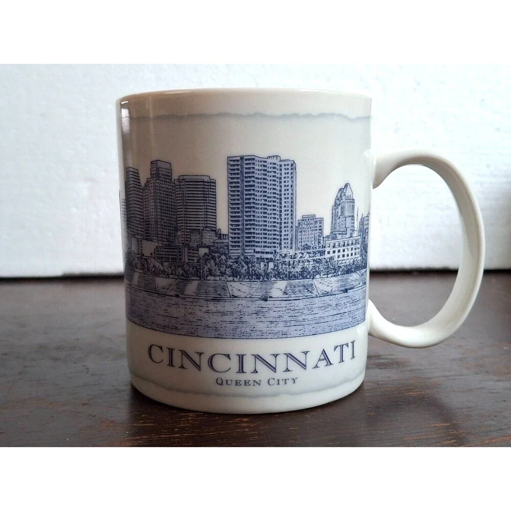 Starbucks Blue and White Cincinnati Mug - Picture 1 of 4